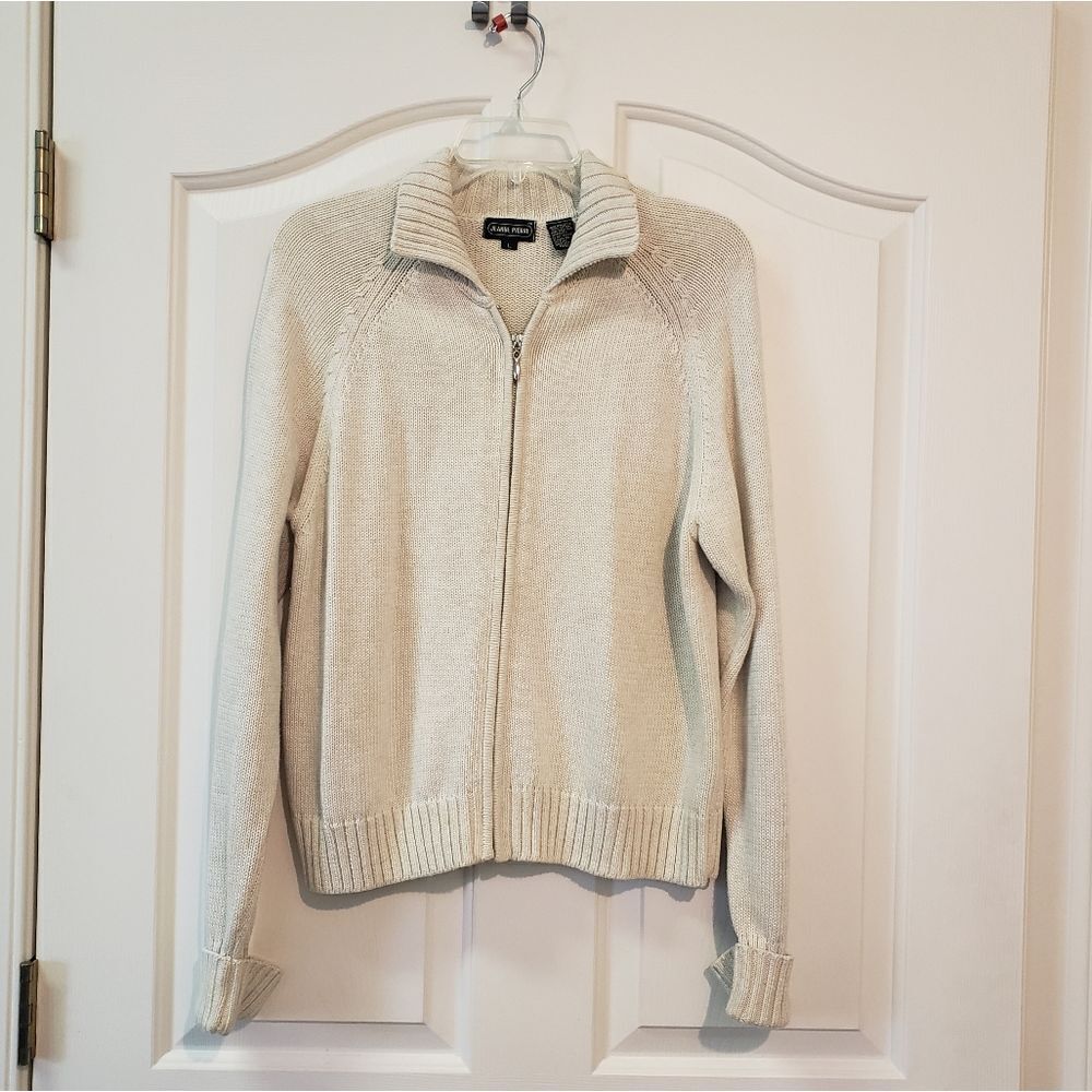 Jeanne Pierre Women's Cream Sweater Size Large